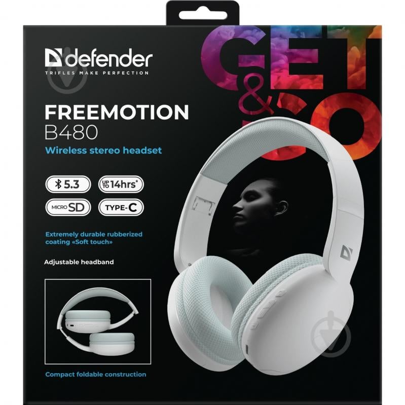 Гарнитура Defender FreeMotion B480 white (63481) - фото 7