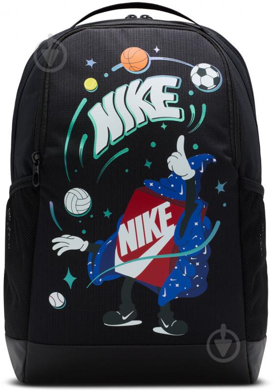 Рюкзак Nike Y BRASILIA BACKPACK - BOXY FN1359-010 18 л черный - фото 1