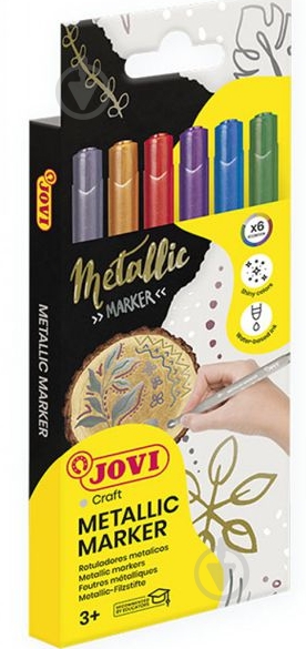 Набор фломастеров Jovidecor metallic 6 шт. Jovi - фото 1