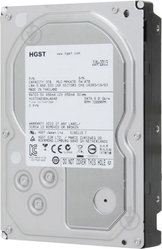 Жесткий диск Hitachi HGST Ultrastar 7K4000 3 ТБ 3,5" SATA III (0F14689) - фото 2