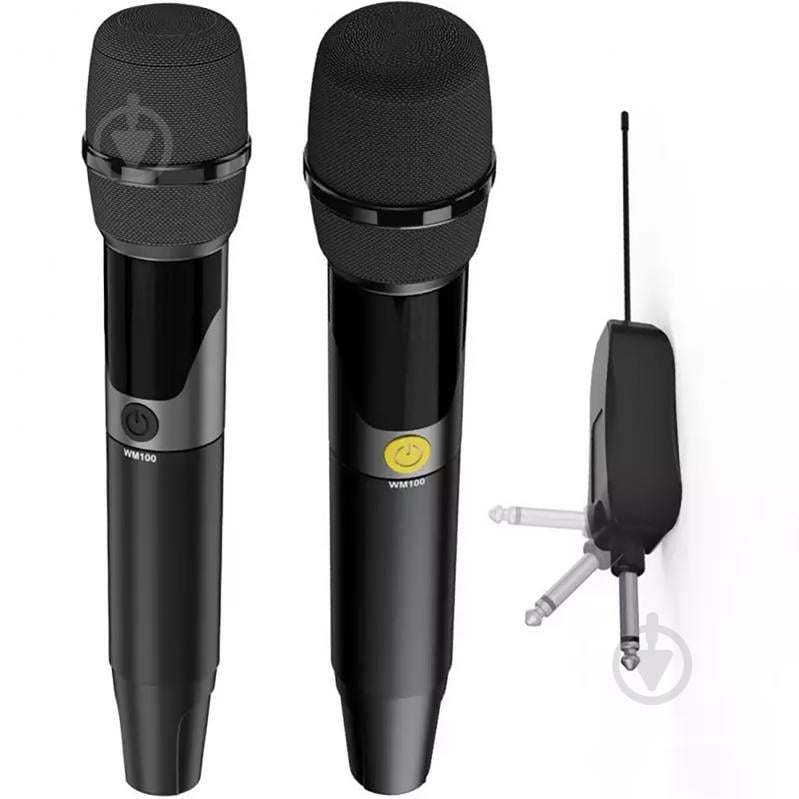 Комплект бездротових мікрофонів Promate WM100 (wm100.black) - фото 2 Комплект бездротових мікрофонів Promate WM100 (wm100.black) - фото 2