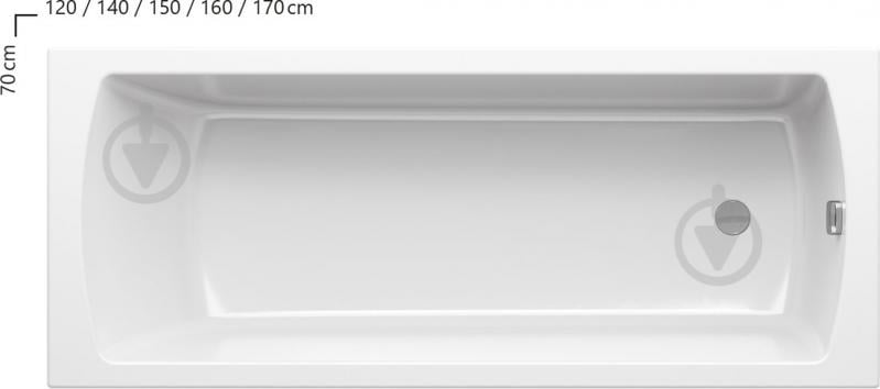 Ванна акриловая Ravak CLASSIC II CC11000000 120х70 см - фото 2