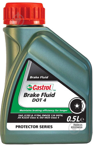 Тормозная жидкость Castrol Brake Fluid DOT-4 0,5 л (RL-CBFDT4-X.5L) - фото 1