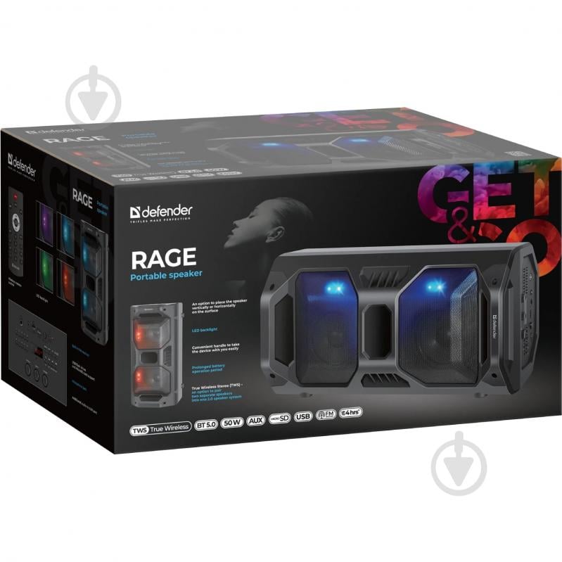 Акустическая система Defender Rage 2.0 black - фото 10