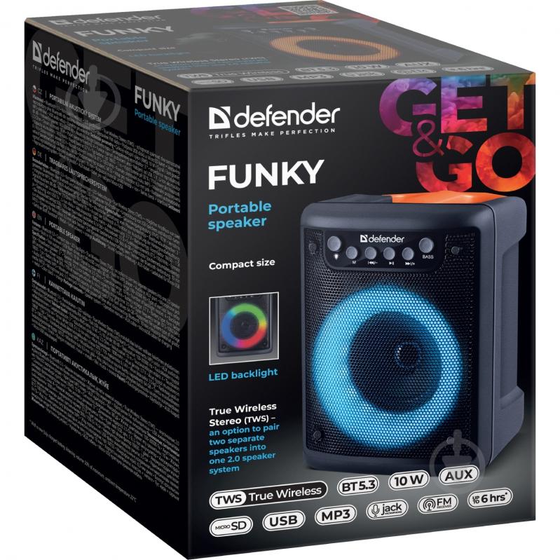 Акустическая система Defender Funky 1.0 black - фото 7 Акустическая система Defender Funky 1.0 black - фото 7