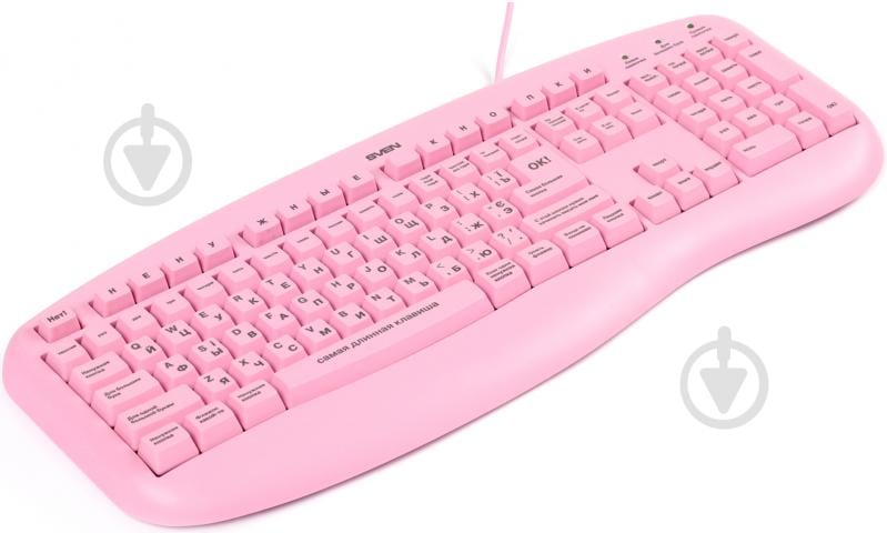 Клавіатура Sven Blonde (BLONDE) USB pink - фото 2