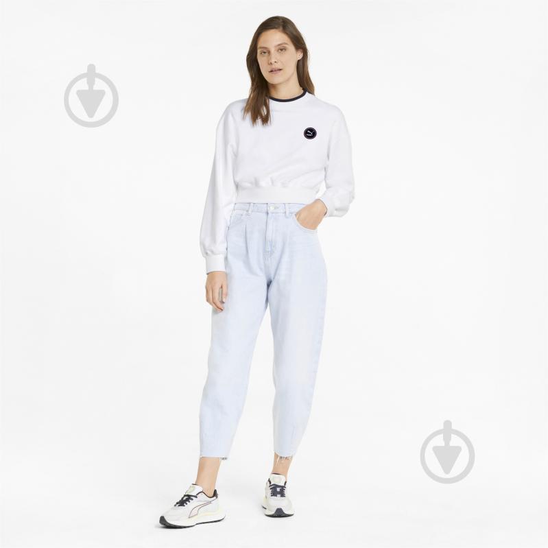 Свитшот Puma SWxP Crew TR 53356202 р. XL белый - фото 3