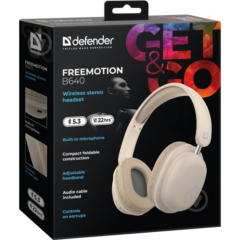 Bluetooth-гарнитура Defender FreeMotion B640 beige (63642) - фото 6 Bluetooth-гарнитура Defender FreeMotion B640 beige (63642) - фото 6