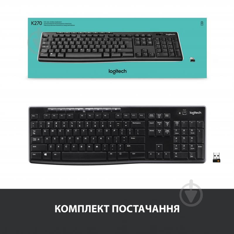 Клавіатура Logitech Logitech K270 (920-003757) - фото 8