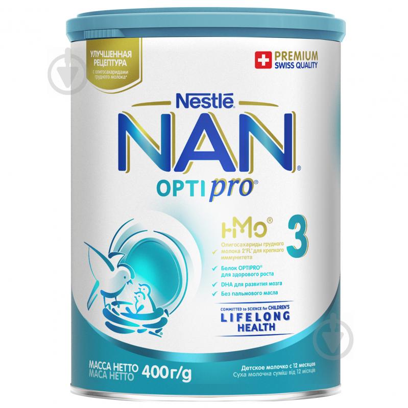 Суха молочна суміш Nestle NAN 3 400 г 7613032476175 - фото 1