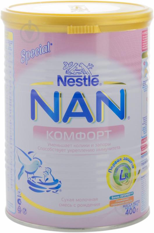 Суха молочна суміш NAN Nestle комфорт 400 г 7613032821456 - фото 1