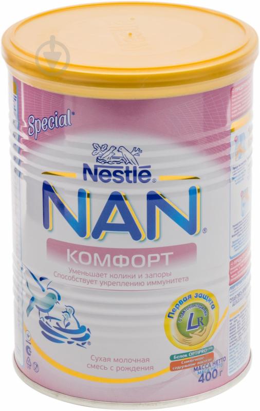 Суха молочна суміш NAN Nestle комфорт 400 г 7613032821456 - фото 2