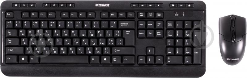 Комплект клавиатура + мышь Greenwave Nano 814 Set black - фото 1