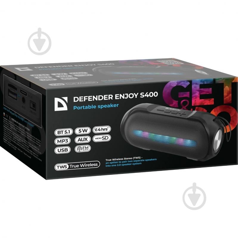 Акустическая система Defender Enjoy S400 1.0 black - фото 5