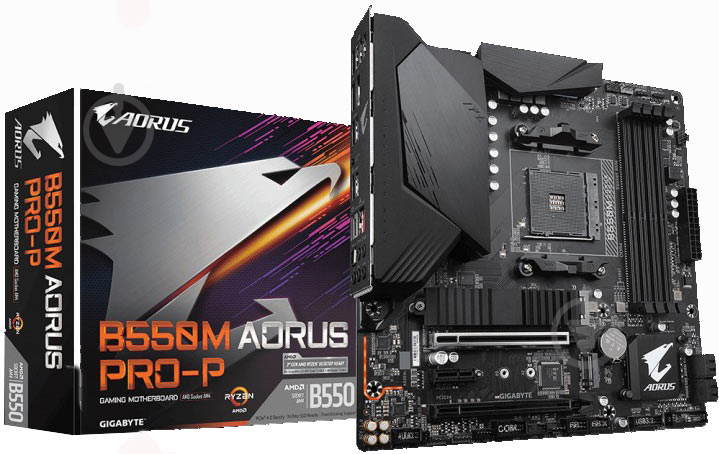 Материнская плата Gigabyte B550M AORUS PRO-P (Socket AM4, AMD B550, mirco ATX) - фото 5