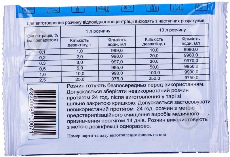 Засіб дезінфекційний Делана Дезактин 20 г - фото 2
