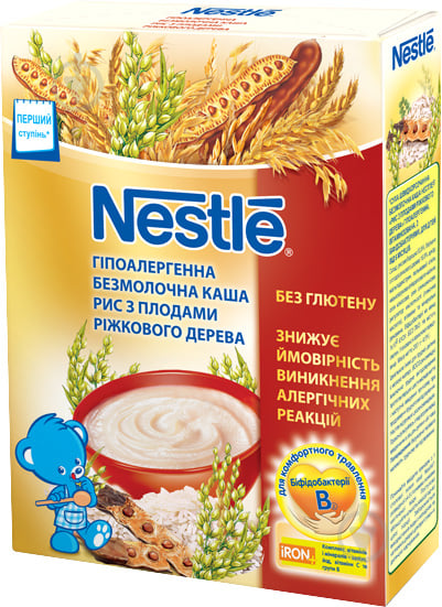 Каша безмолочна Nestle від 5 місяців рисова з плодами ріжкового дерева 200 г - фото 1