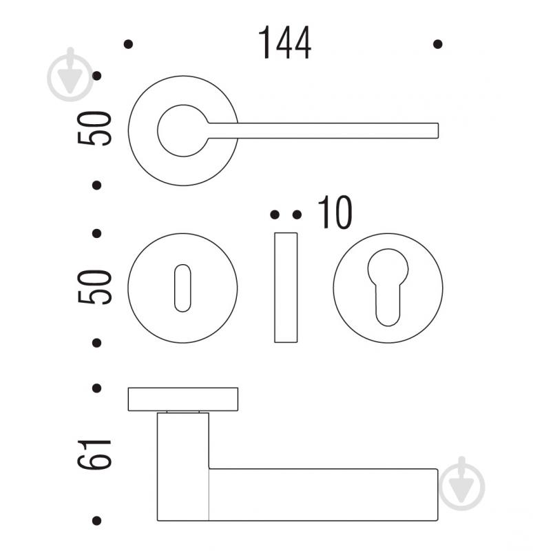 Ручка на розетке Colombo® tool md11rsb матовый хром - фото 2