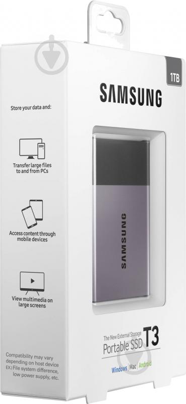 SSD-накопитель Samsung T3 1000GB 2,5" USB 3.1 3D V-NAND (MU-PT1T0B/EU) - фото 9