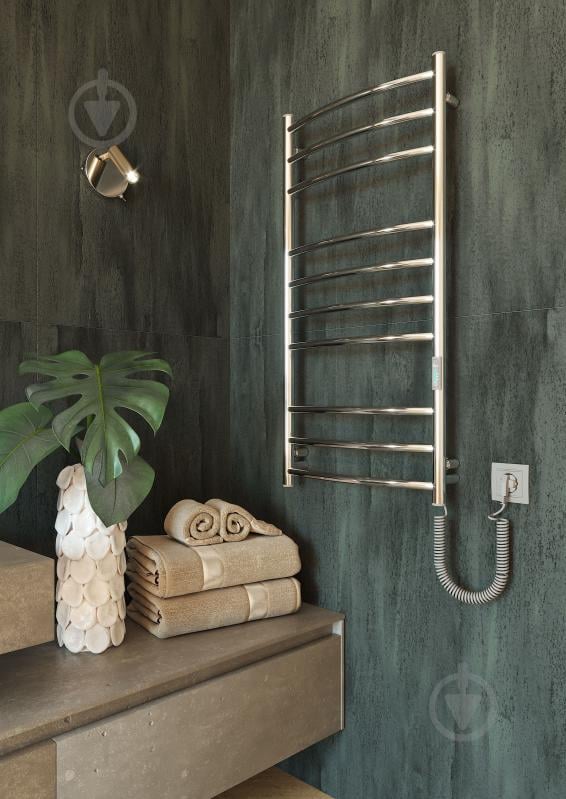 Полотенцесушитель электрический Elna Ладер 10 (960х480х100) нержавека с диммером t - фото 1 Полотенцесушитель электрический Elna Ладер 10 (960х480х100) нержавека с диммером t - фото 1