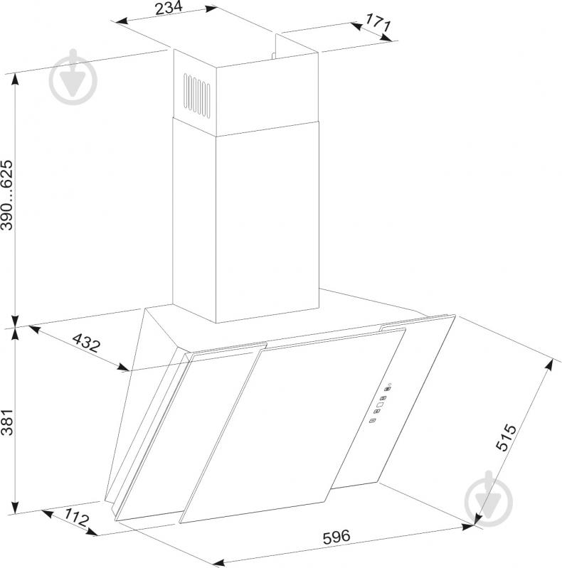 Вытяжка Eleyus Vesta A 750 60 S BL - фото 10