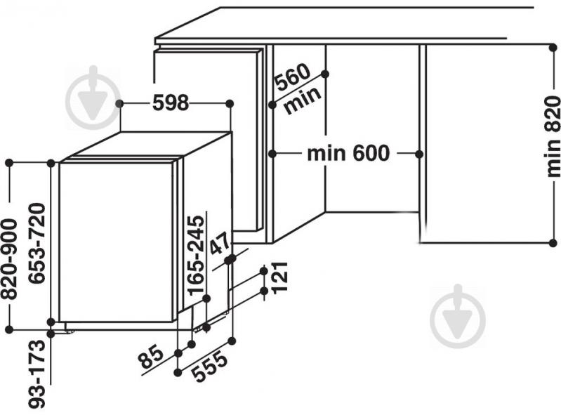 Вбудовувана посудомийна машина Hotpoint HIO 3C21 C W - фото 4