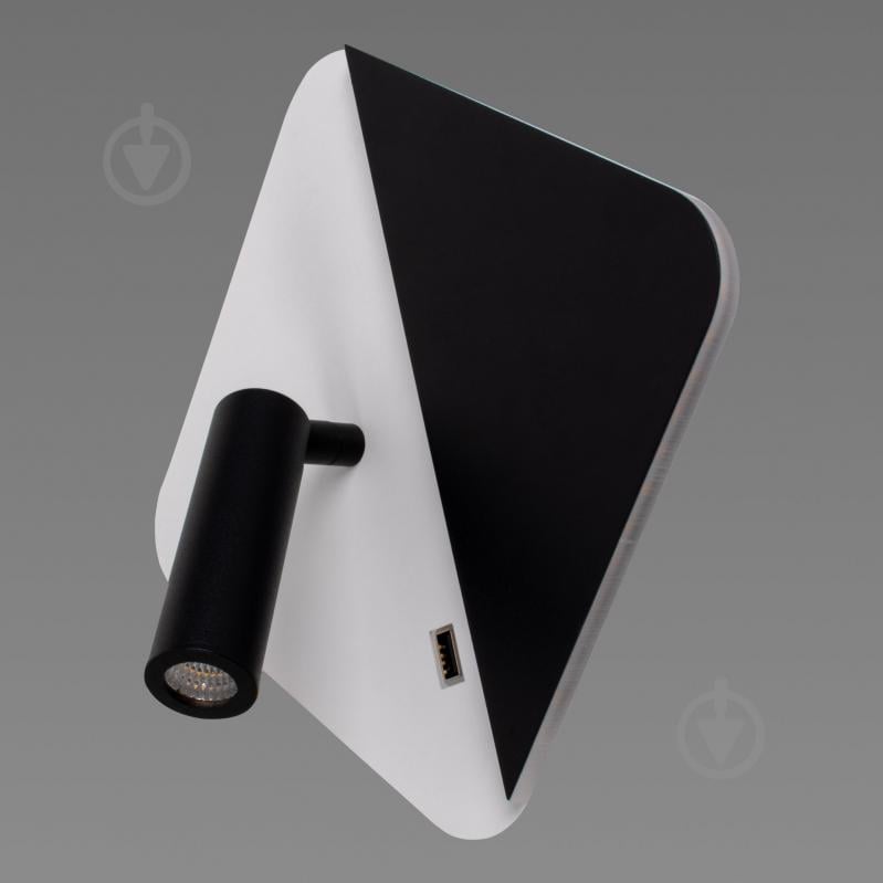 Бра Sirius 8926 S-USB 1x10 Вт без цоколя бело-черный 8926 - фото 3