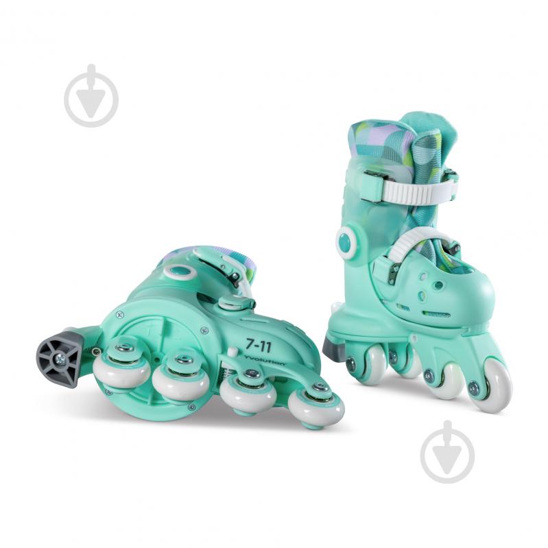 Роликовые коньки Yvolution YR25G4 зеленый - фото 2