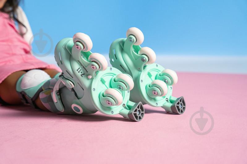 Роликовые коньки Yvolution YR25G4 зеленый - фото 6