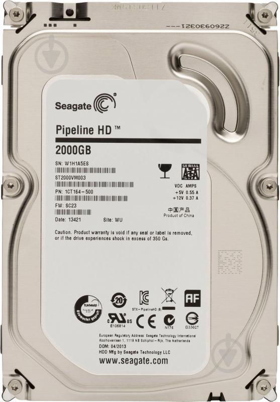 Жорсткий диск Seagate Pipeline HD 2 ТБ 3,5" SATA II (ST2000VM003) - фото 1