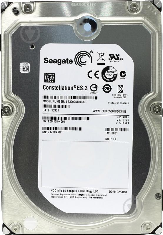 Жесткий диск Seagate Constellation ES.3 3 ТБ 3,5" SATA III (ST3000NM0033) - фото 1