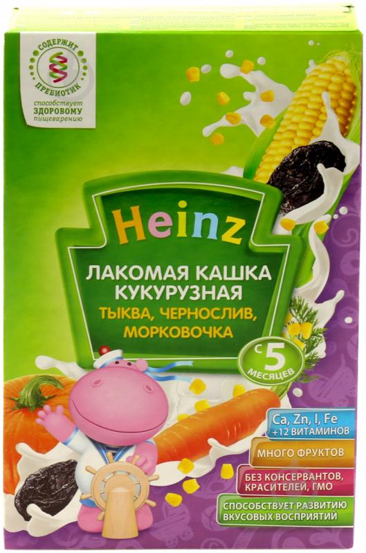 Каша молочная Heinz от 5 месяцев кукурузная с тыквой, морковью и черносливом 200 г - фото 2