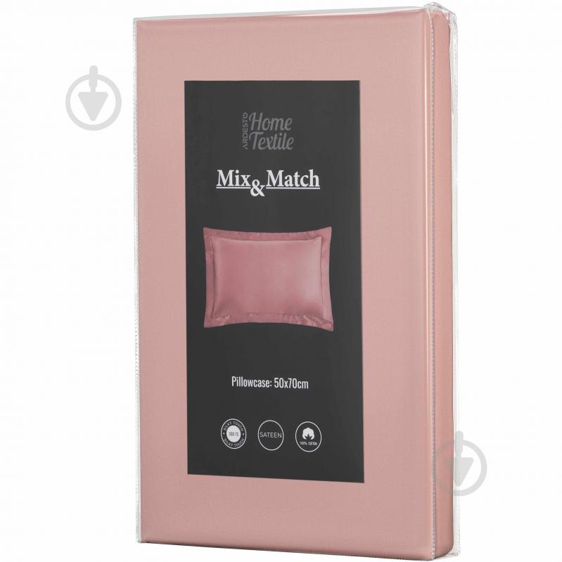 Наволочка Mix&Match Premium Ardesto ART5070PCU 50x70 см светло-розовый Ardesto - фото 2 Наволочка Mix&Match Premium Ardesto ART5070PCU 50x70 см светло-розовый Ardesto - фото 2