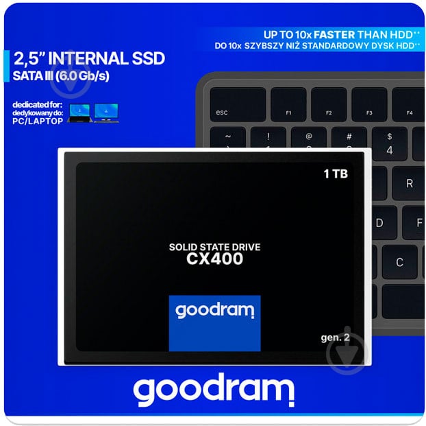 SSD-накопитель Goodram Goodram CX400 1000GB 2,5" SATA III TLC (SSDPR-CX400-01T-G2) - фото 8