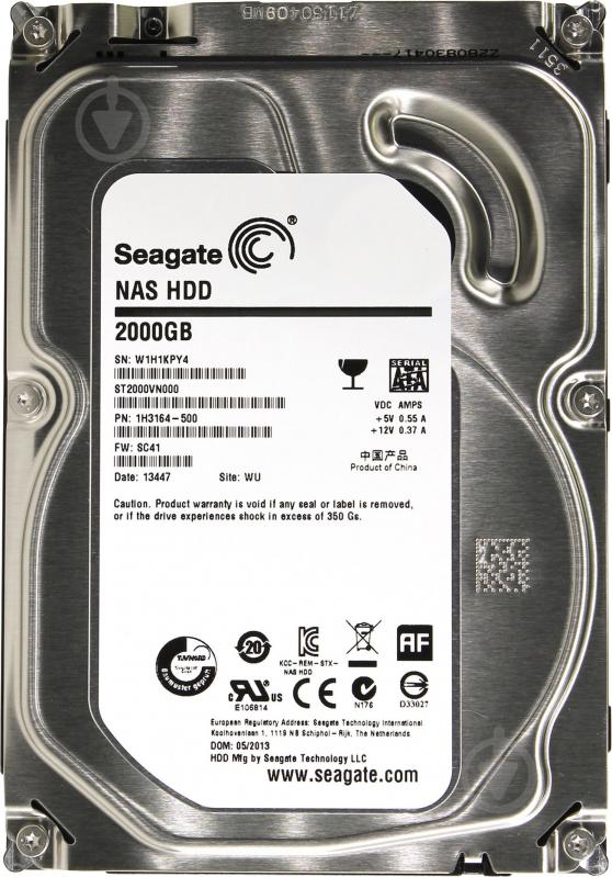 Жесткий диск Seagate NAS 2 ТБ 3,5" SATA III (ST2000VN000) - фото 1 Жесткий диск Seagate NAS 2 ТБ 3,5" SATA III (ST2000VN000) - фото 1