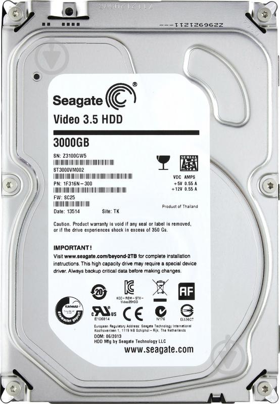 Жесткий диск Seagate Pipeline HD 3 ТБ 3,5" SATA II (ST3000VM002) - фото 1