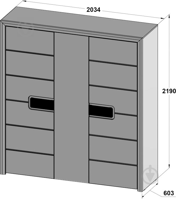 Шкаф Forte Meble 3d TIZIANO TZMS83 P82 дуб античный - фото 3