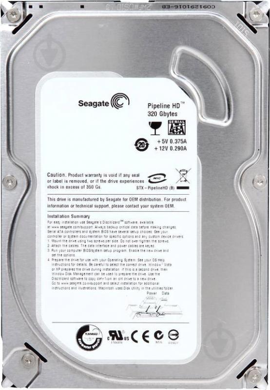 Жесткий диск Seagate Pipeline HD 320 ГБ 3,5" SATA II (# ST3320310CS #) - фото 1