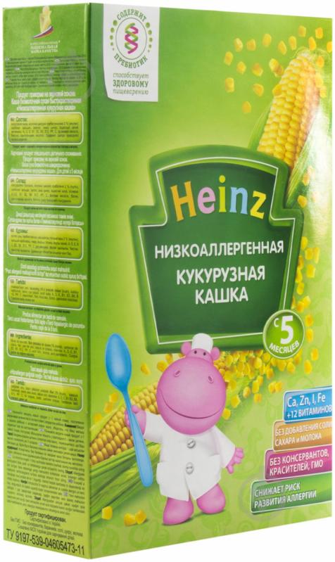 Каша безмолочная Heinz от 5 месяцев кукурузная низкоалергенная 200 г - фото 2