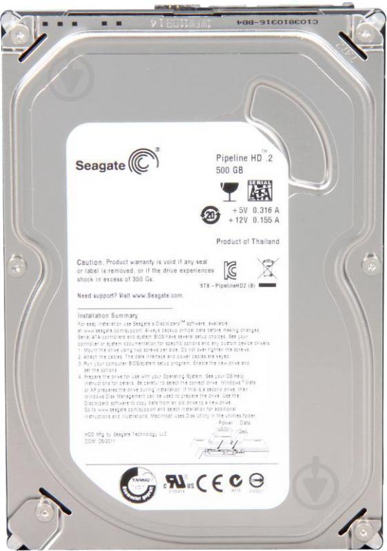 Жорсткий диск Seagate Pipeline HD 500 ГБ 3,5" SATA II (#ST3500312CS#) - фото 1