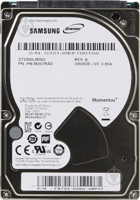 Жорсткий диск Seagate Spinpoint M9T 2 ТБ 2,5" SATA III (ST2000LM003) - фото 1