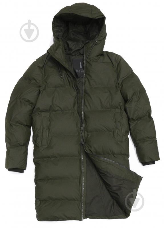 Пуховик Rains LONG PUFFER JACKET 15070-03 р.S-M зеленый - фото 3