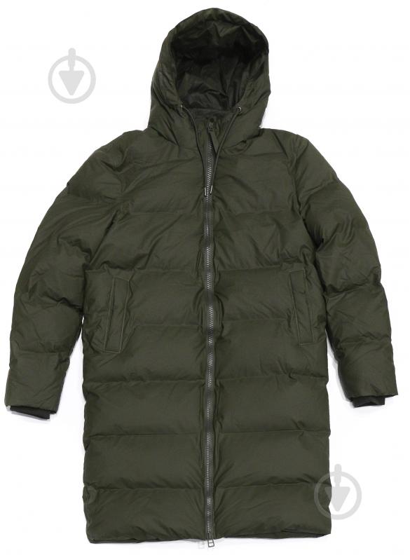 Пуховик Rains LONG PUFFER JACKET 15070-03 р.L-XL зеленый - фото 1