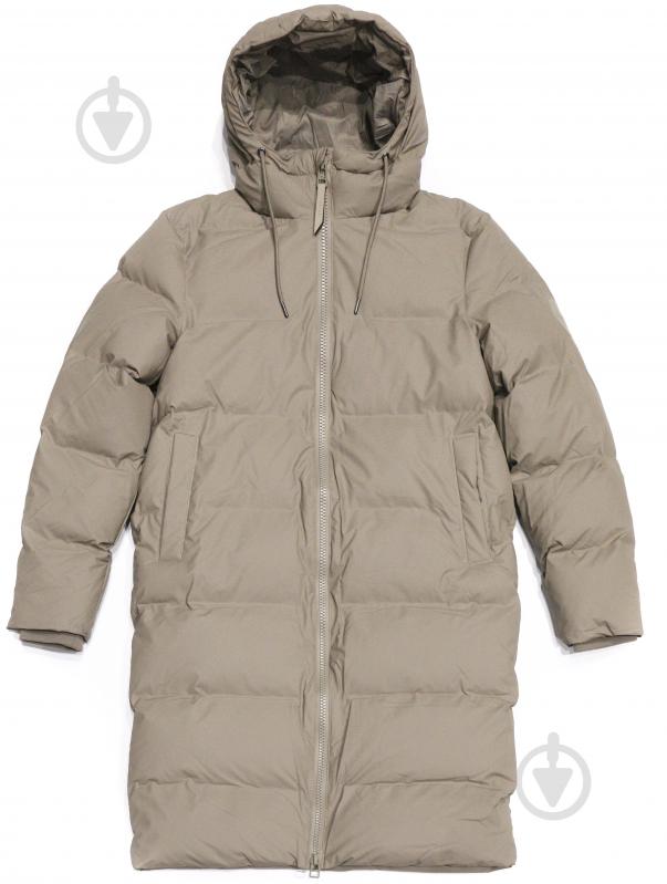 Пуховик Rains LONG PUFFER JACKET 15070-10 р.2XS/XS бежевый - фото 1