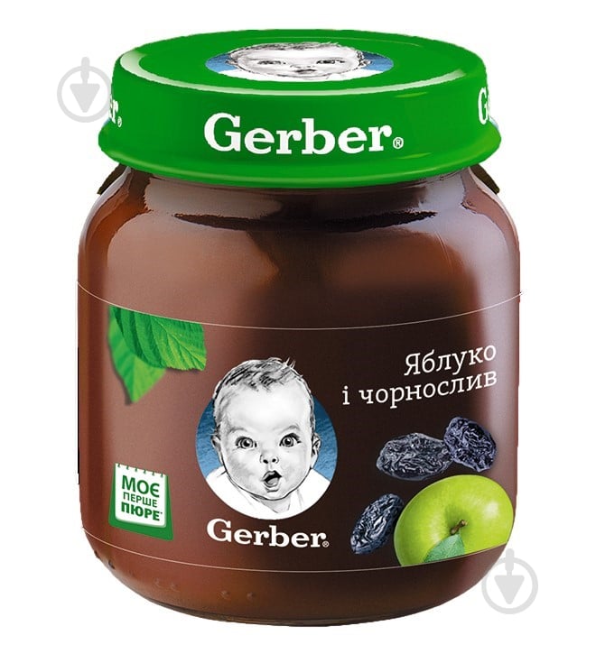 Пюре Gerber Яблоко и чернослив 130 г 7613033514951 - фото 1