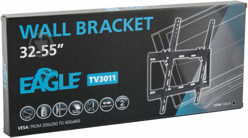 Кріплення для телевізора Eagle EAGLE TV3011 похилі 32"-55" чорний - фото 4