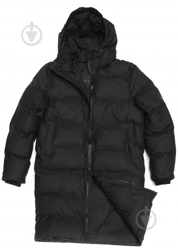 Пуховик Rains LONG PUFFER JACKET 15070-01 р.M-L чорний - фото 3