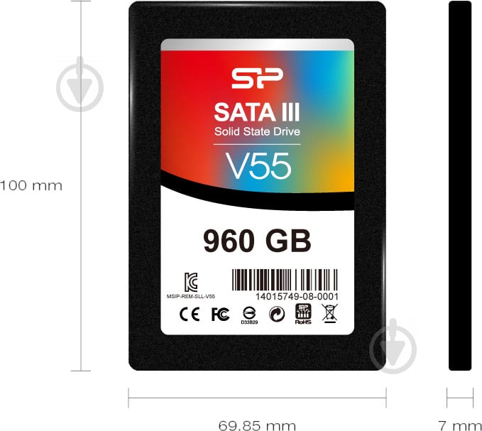 SSD-накопичувач SILICON POWER Velox V55 480GB 2,5" SATA III (SP480GBSS3V55S25) - фото 2