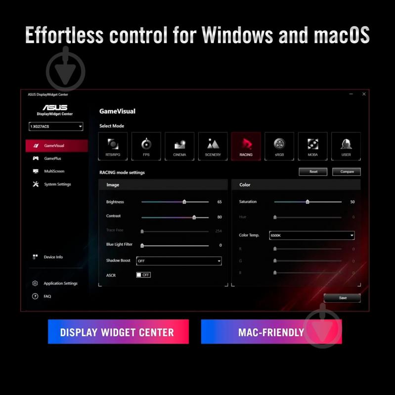 Монитор Asus ROG Strix 5K XG27JCG 27" (90LM0CE0-B01371) - фото 6