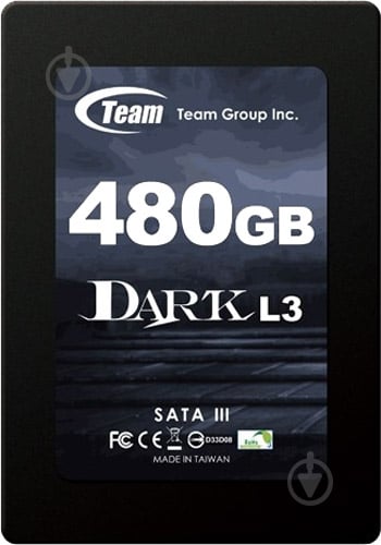 SSD-накопитель Team Dark L3 480GB 2,5" SATA III (T253L3480GMC103) - фото 1